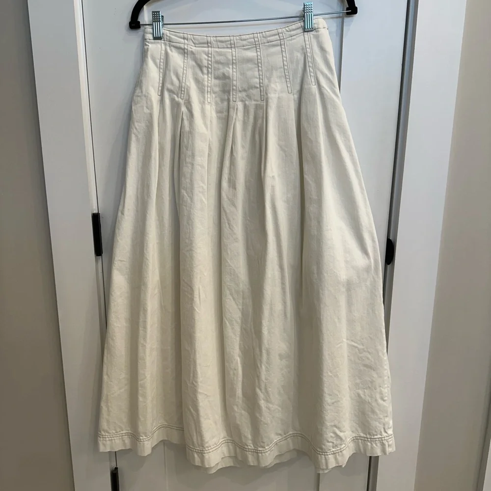 ANTHRO Off White Midi Skirt - Picture 5 of 9